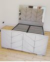 MIRROR BED FRAME WITH MATTRESS & STORAGE OPTION