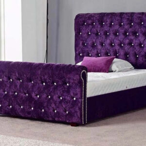 Spanish Upholstered Sleigh Bed - SJ Dream Beds