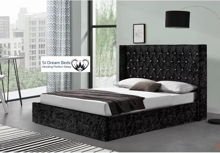Drogo Wingback Ottoman Storage Bed - SJ Dream Beds