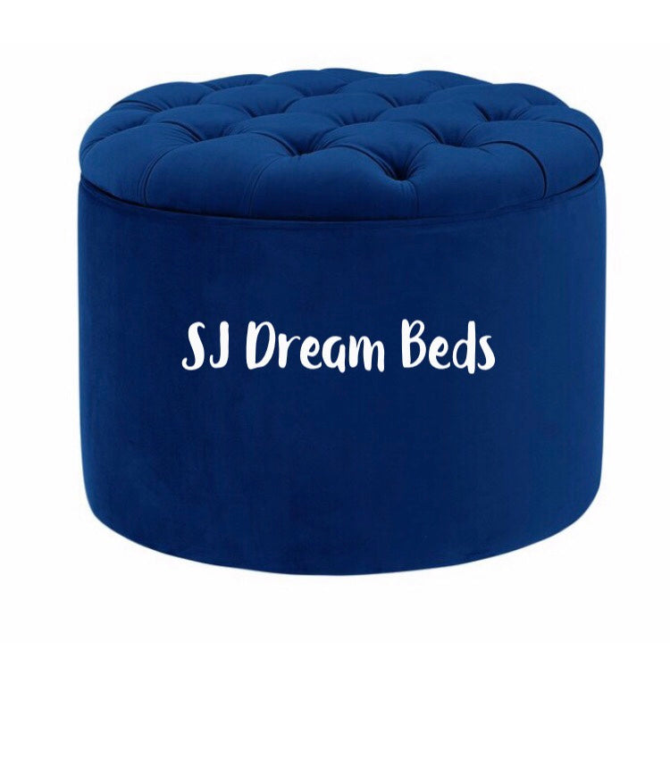 Nalston Upholstered Seat Stool / pouffe - SJ Dream Beds