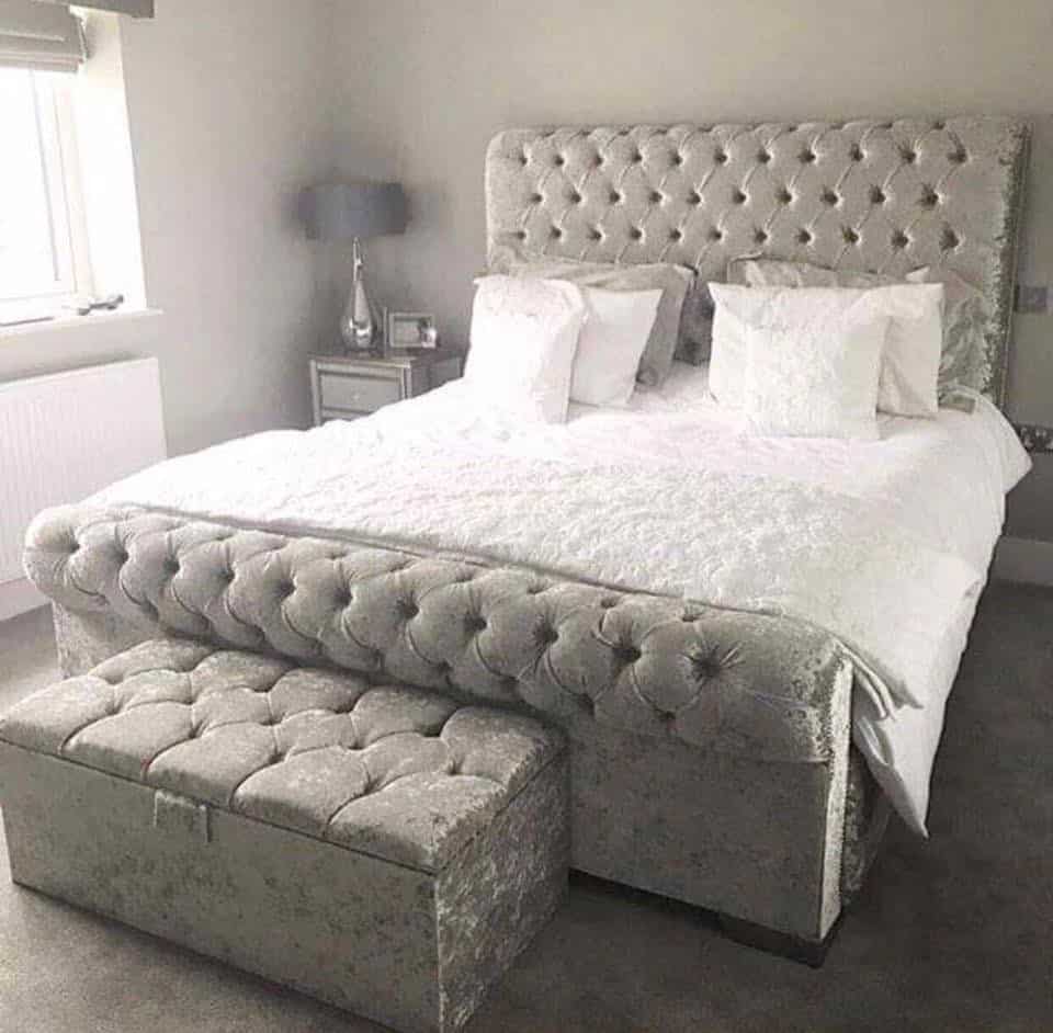 Chesterfield Ottoman Sleigh Bed - SJ Dream Beds
